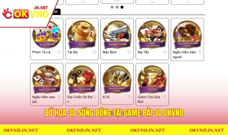 Game Bài 3D OKVND 1 Đồ họa 3D sống động tại chuyên mục