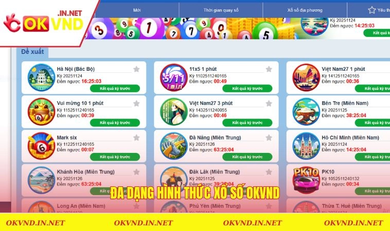 Đa dạng hình thức lô đề tại OKVND